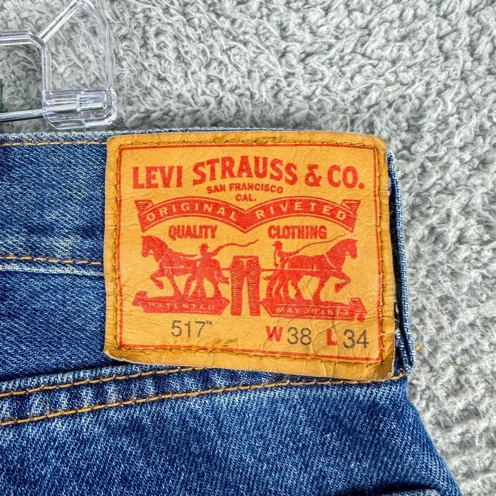 Levis 517 Jeans Mens 38 Blue Bootcut‎ Denim Medium Wash Classic 5-Pocket 38x35